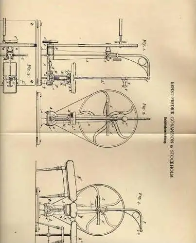 Original Patentschrift - E.F. Göransson in Stockholm , 1899 , Schüttelvorrichtung  !!!