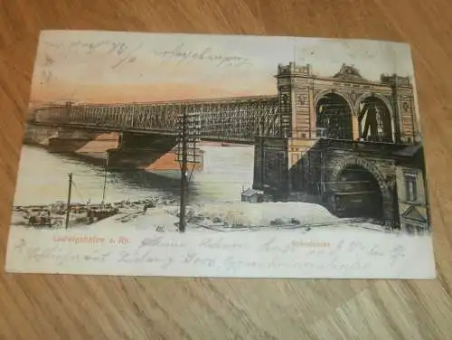 AK Ludwigshafen am Rhein , 1904 , alte Ansichtskarte , Postkarte !!!