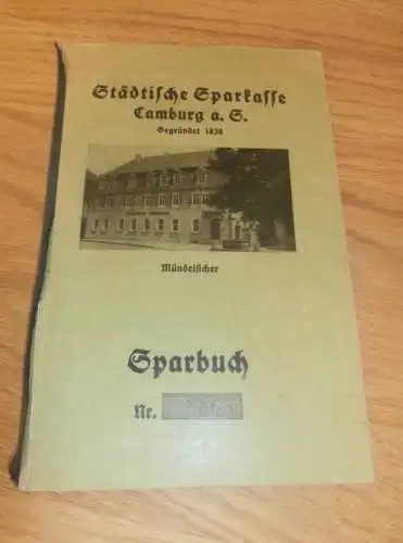 altes Sparbuch Camburg a. Saale , 1939 - 1945 , Johannes Albrecht in Camburg / Dornburg , Sparkasse , Bank !!