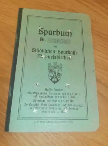 2x altes Sparbuch Wermelskirchen , 1927 - 1955 , Ernst Maibüchen in Lambertzmühle - Dürscheid , Mühle , Sparkasse , Bank