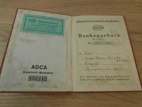 altes Sparbuch Klotzsche / Dresden , 1942 - 1945 , Olga Dora Fürth in Klotzsche , Sparkasse , Bank !!
