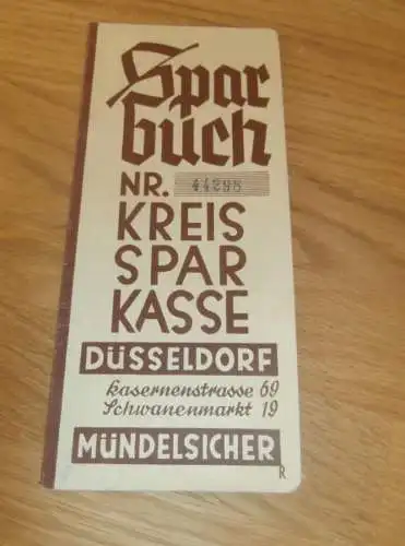 altes Sparbuch Düsseldorf , 1937-1939 , Maria Pfaff in Düsseldorf , Sparkasse , Bank !!