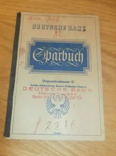 altes Sparbuch Berlin , 1940-1943 , Frieda Paul , Händel Allee, Sparkasse , Bank !!