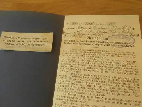 altes Sparbuch Klein Rhüden / Seesen , 1915-1916 , Gutsbesitzer Wilhelm Drechsler , Bockenem , Sparkasse , Bank !!