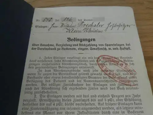 altes Sparbuch Klein Rhüden / Seesen , 1920-1923 , Gutsbesitzer Wilhelm Drechsler , Bockenem , Sparkasse , Bank !!