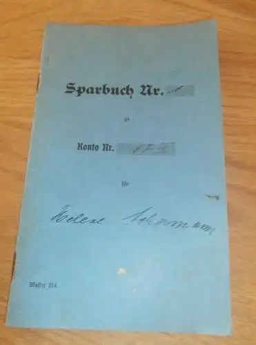 altes Sparbuch Alzenau , 1918 , Helene Ackermann , Sparbuch Nr. 1 !!! , Offenbach , Sparkasse , Bank !!