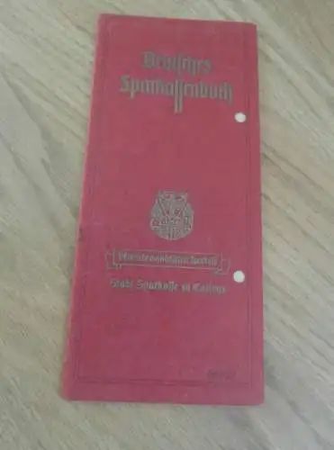altes Sparbuch Cottbus , 1941 - 1944 , Hans Pfennig in Cottbus , Sparkasse , Bank !!