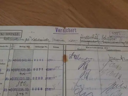 altes Sparbuch Köln , 1937 - 1947 , Maria Wehrmann geb. Keldenich in Köln Lindenthal , Sparkasse , Bank !!