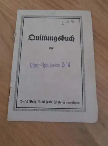 altes Sparbuch Suhl , 1939 - 1940 , Kurt Höfling in Suhl , Sparkasse , Bank !!