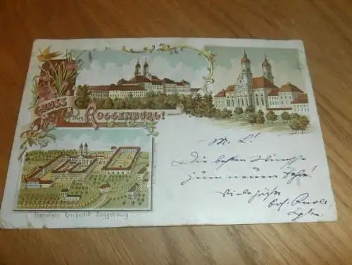 AK Roggenburg in Bayern , 1897 , Litho , Ansichtskarte !!!