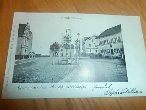 AK Wörishofen , 1899 , Bahnhofstrasse , Ansichtskarte !!!