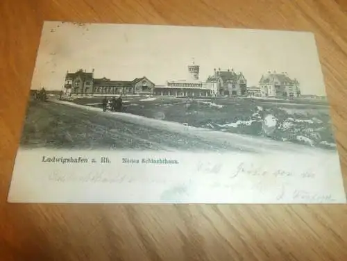 AK Ludwigshafen a. Rhein , 1905 , Schlachthaus , Ansichtskarte !!!