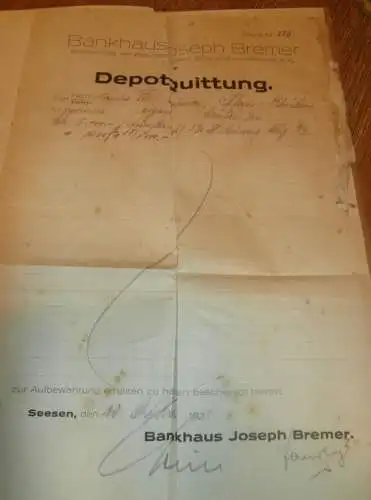 altes Sparbuch Seesen / Klein Rhüden , 1917 - 1921 , Wilhelm Drechsler in Kleinrhüden , Sparkasse , Bank !!