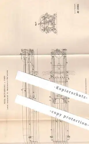 original Patent - Peter Brotherhood , Paris , Frankreich , 1880 , Lancierapparat für Whitehead - Torpedos | Torpedo !!