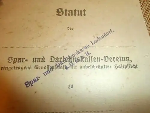 alte Bücher Ludendorf / Cöln , ca. 1920 , Ferdinand Harzem in Ludendorf , Sparkasse , Bank !!