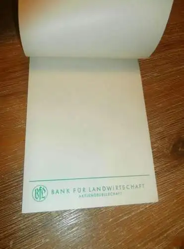 alter Notizblock , Bank für Landwirtschaft , ca. 1940 , Sparkasse , Bank , Agrar  !!!