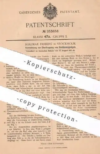 original Patent - Hjalmar Friberg , Stockholm , Schweden , 1911 , Übertragung von Drehbewegungen | Motor , Elektromotor