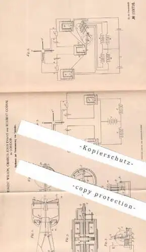 original Patent - Ernest Wilson , Charles John Evans , Herbert Godsal , London , 1898 , Torpedo - Fernsteuerung