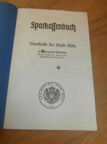 altes Sparbuch Köln Höhenberg , 1955 - 1957 , Eheleute Schleicher in Köln Höhenberg , Sparkasse , Bank !!!