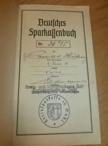 altes Sparbuch Suhl , 1948, Gerd-Reinard Höfling in Suhl , Sparkasse , Bank !!!