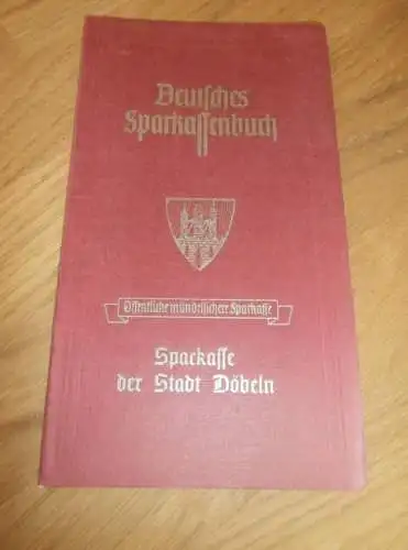 altes Sparbuch Döbeln , 1941 - 1944 , Richard Wermann , Goldschmied in Döbeln , Sparkasse , Bank !!!