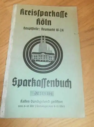 altes Sparbuch Köln Neumarkt , 1947 , Marliese Lämmerhirt in Eischeid b. Neunkirchen , Sparkasse , Bank !!!