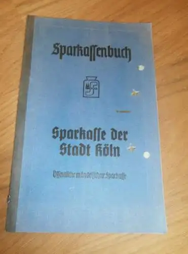 altes Sparbuch Köln Sülz , 1955 - 1956 , Aloys Preussner in Köln , Sparkasse , Bank !!