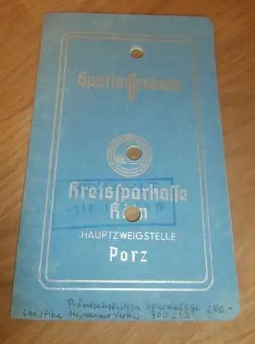 altes Sparbuch Köln Porz , 1963 - 1970 , Christine Seeliger in Köln Porz , Sparkasse , Bank !!