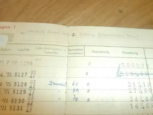 altes Sparbuch Neuwied / Unkel - Rhein , 1968 - 1994 , Henryk Kosciewics in Unkel - Rhein  , Sparkasse , Bank !!