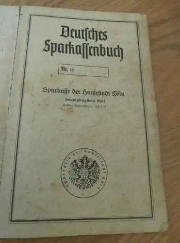 altes Sparbuch Köln Kalk , 1946 - 1947 , Resi Butz geb. Ludwig in Köln Kalk , Sparkasse , Bank !!