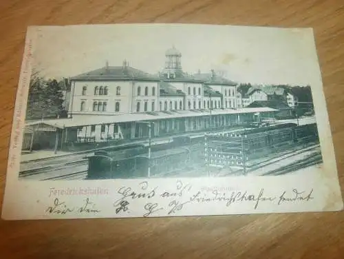 Friedrichshafen , Bahnhof , 1902 , alte Ansichtskarte , Postkarte , AK !!