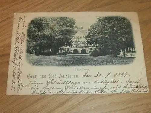 AK - Bad Salzbrunn / Szczawno-Zdrój , 1897 , Wiesenhaus , Ansichtskarte !!