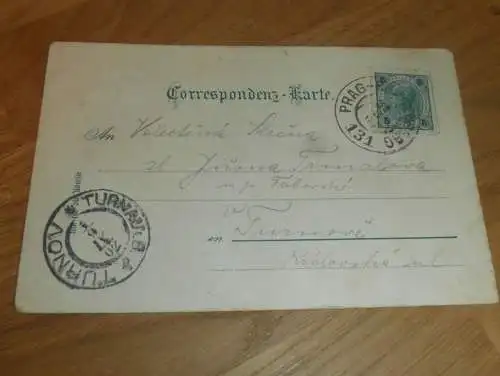 AK - Grünthal / Polaun , 1902 , Isergebirge , Wurzelsdorf / Kořenov , nach Turnov , Ansichtskarte !!