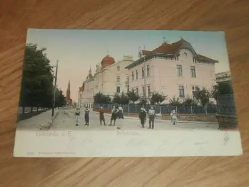 AK - Leitmeritz a.E. / Litoměřice , 1904 , nach Saaz , Ansichtskarte !!