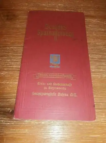 altes Sparbuch Hosena b. Senftenberg , 1945 , Franziska Mertschnig in Hosena / Senftenberg , Sparkasse , Bank !!