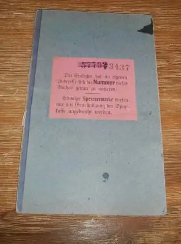 altes Sparbuch Bernburg , 1925 - 1944 , Kurt Trittel in Döbbernitz / Debrznica , Lebus , Sparkasse , Bank !!