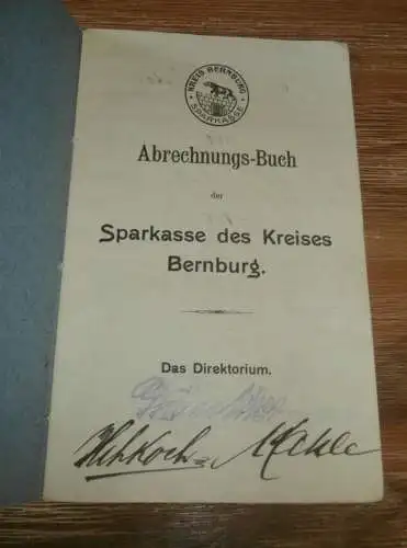 altes Sparbuch Bernburg , 1925 - 1944 , Kurt Trittel in Döbbernitz / Debrznica , Lebus , Sparkasse , Bank !!