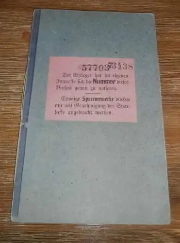 altes Sparbuch Bernburg , 1925 - 1944 , Kurt Trittel in Döbbernitz / Debrznica , Lebus , Sparkasse , Bank !!