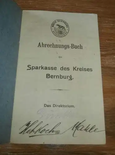 altes Sparbuch Bernburg , 1925 - 1944 , Kurt Trittel in Döbbernitz / Debrznica , Lebus , Sparkasse , Bank !!