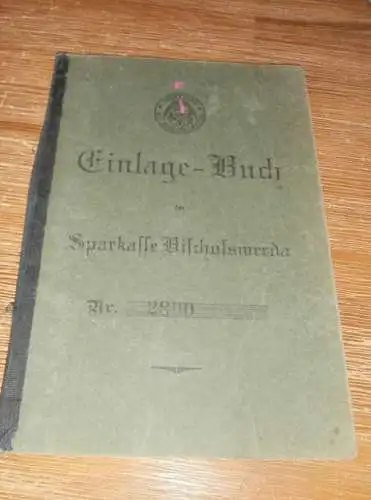 altes Sparbuch Bischofswerda , 1927 - 1946 , Charlotte Hänel in Bischofswerda  , Sparkasse , Bank !!