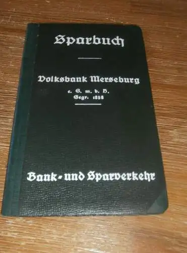 altes Sparbuch Merseburg , 1943 - 1945 , Peter Wünsch in Merseburg , Sparkasse , Bank !!