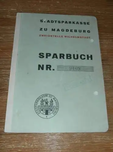 altes Sparbuch Magdeburg Wilhelmstadt , 1935 - 1944 , Herbert Lies in Magdeburg Wilhelmstadt , Sparkasse , Bank !!