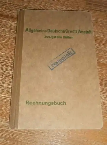 altes Sparbuch Köthen , 1936 - 1944 , Martha Teubner in Köthen , Sparkasse , Bank !!