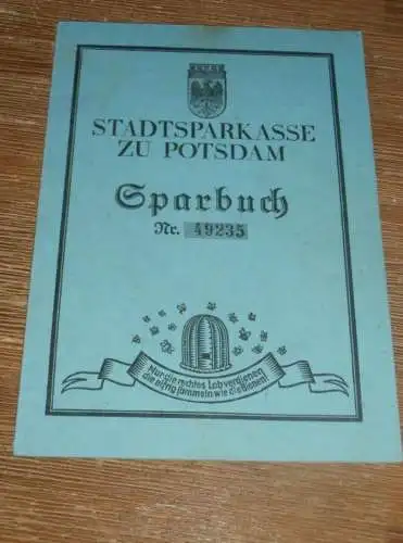 altes Sparbuch Potsdam , 1938 - 1946 , Heinz-Gerd Mund , Sparkasse , Bank !!