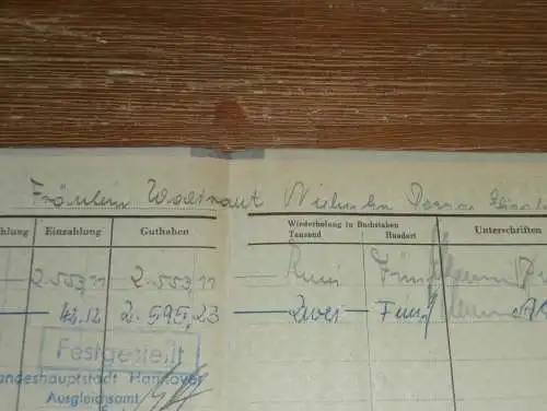 altes Sparbuch Dessau , 1958 , Waltraut Niebuhr in Dessau , Sparkasse , Bank !!