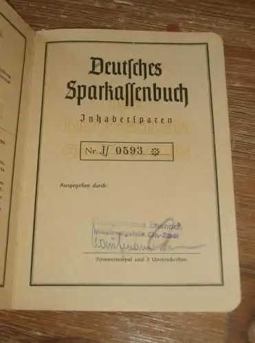 altes Sparbuch Eisenach , 1958 , Kaufmann in Eisenach , Sparkasse , Bank !!