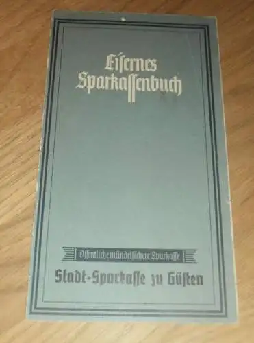 altes Sparbuch Güsten , 1942 - 1943 , Friedel Hansen in Güsten , Sparkasse , Bank !!