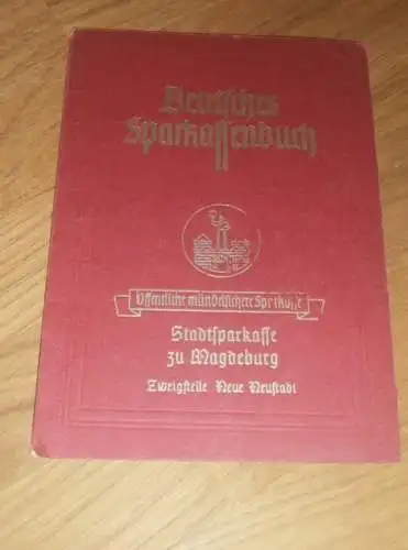 altes Sparbuch Magdeburg Neustadt , 1952 - 1954 , Marie Ude geb. Rieckmann , Sparkasse , Bank !!