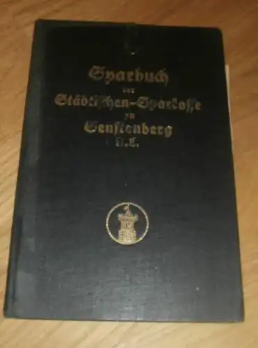 altes Sparbuch Senftenberg , 1929 - April 1945 , Kaufmann Johann Müller in Senftenberg  , Sparkasse , Bank !!