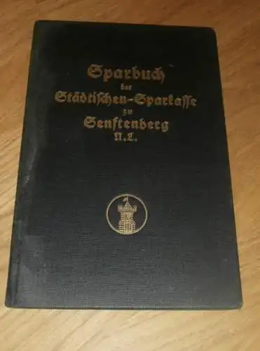 altes Sparbuch Senftenberg , 1936 - 1945 , Karl Müller in Senftenberg  , Sparkasse , Bank !!